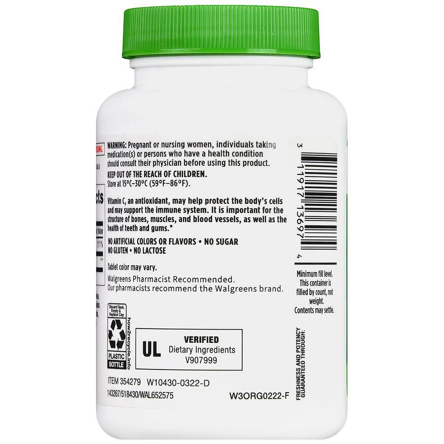 商品Walgreens|Vitamin C 1000 mg Tablets,价格¥89,第4张图片详细描述