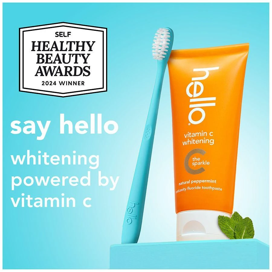 商品Hello|Vitamin C Whitening Toothpaste With Fluoride Peppermint,价格¥57,第3张图片详细描述