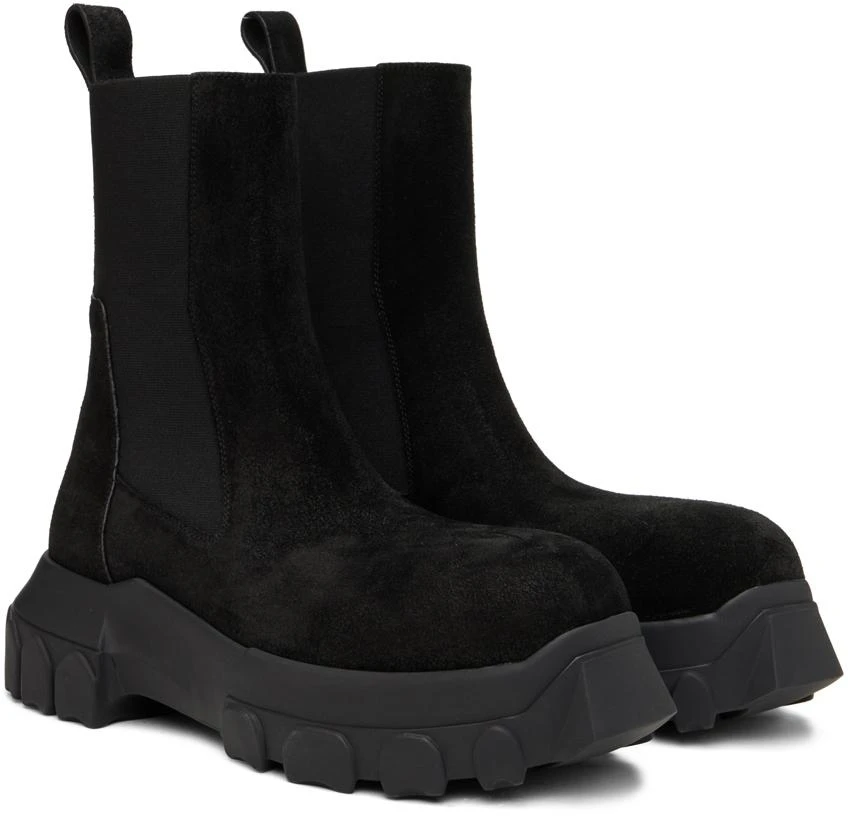 商品Rick Owens|Black Suede Beatle Bozo Tractor Boots,价格¥3735,第4张图片详细描述