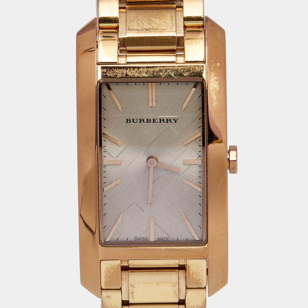 Burberry Champagne Rose Gold Plated Stainless Steel Heritage BU9402 Women's Wristwatch 25 mm商品第3张图片规格展示