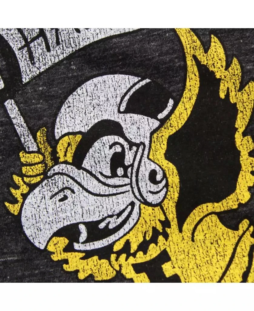 商品The Original Retro Brand|Men's Heather Black Iowa Hawkeyes Vintage-Like Herky Tri-Blend T-shirt,价格¥259,第2张图片详细描述
