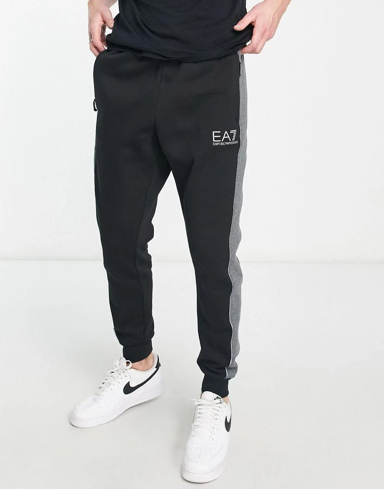 商品EA7|Armani EA7 side stripe track joggers in black,价格¥970,第3张图片详细描述