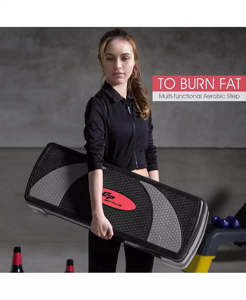 商品Costway|32'' Fitness Aerobic Step Adjust 4" - 6" - 8" Exercise Stepper,价格¥276,第3张图片详细描述
