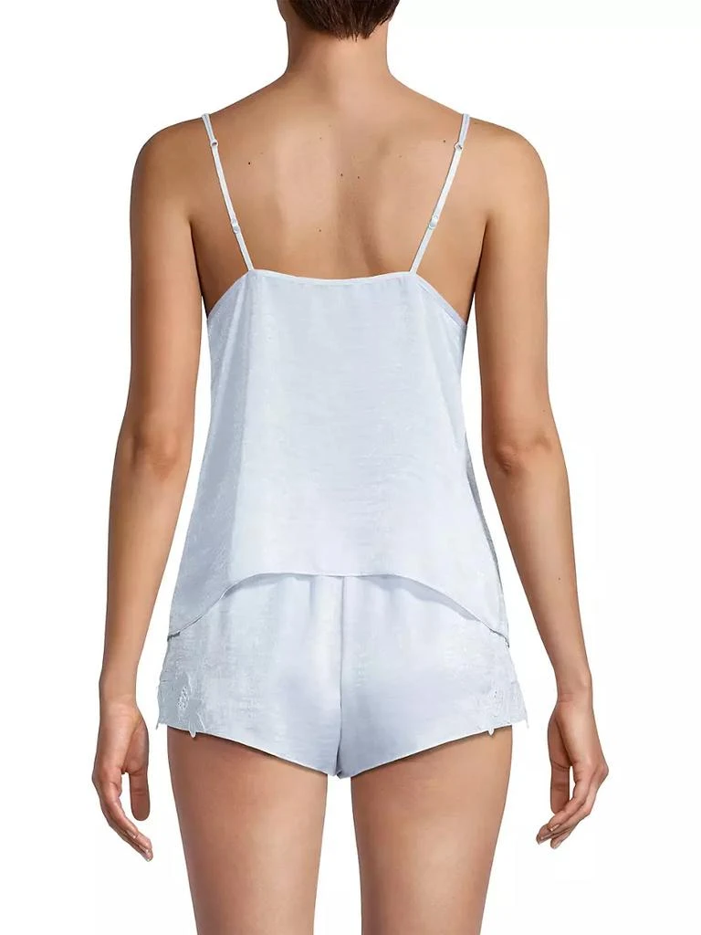 商品In Bloom|Magnolia 2-Piece Shimmer Satin Camisole & Shorts Set,价格¥350,第5张图片详细描述