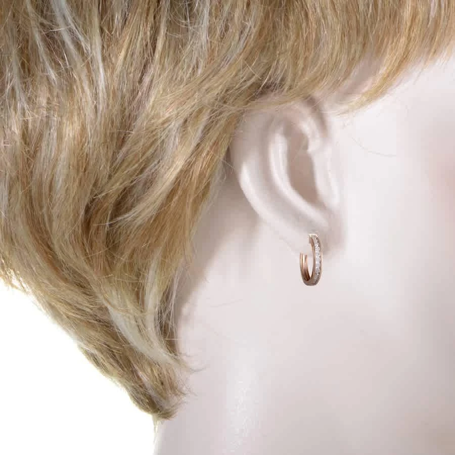 商品LB Exclusive|.50ct Small 14K Rose Gold Diamond Hoop Earrings,价格¥4790,第2张图片详细描述