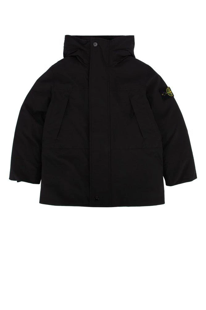 商品Stone Island Junior|Stone Island Junior Compass Patch Hooded Jacket,价格¥2569,第1张图片