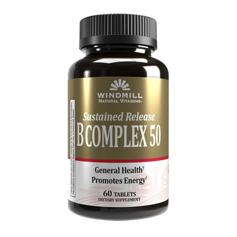 商品Windmill Vitamins|Windmill Vitamin B-Complex Sustained Release Tablets, 60 Ea,价格¥56,第1张图片