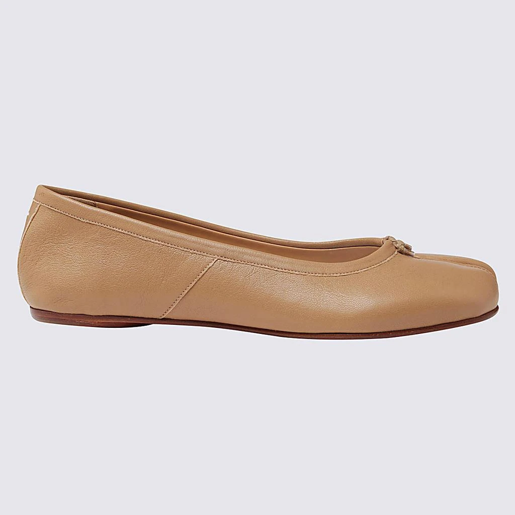 商品MAISON MARGIELA|MAISON MARGIELA NUDE LEATHER TABI BALLERINAS,价格¥2889,第1张图片