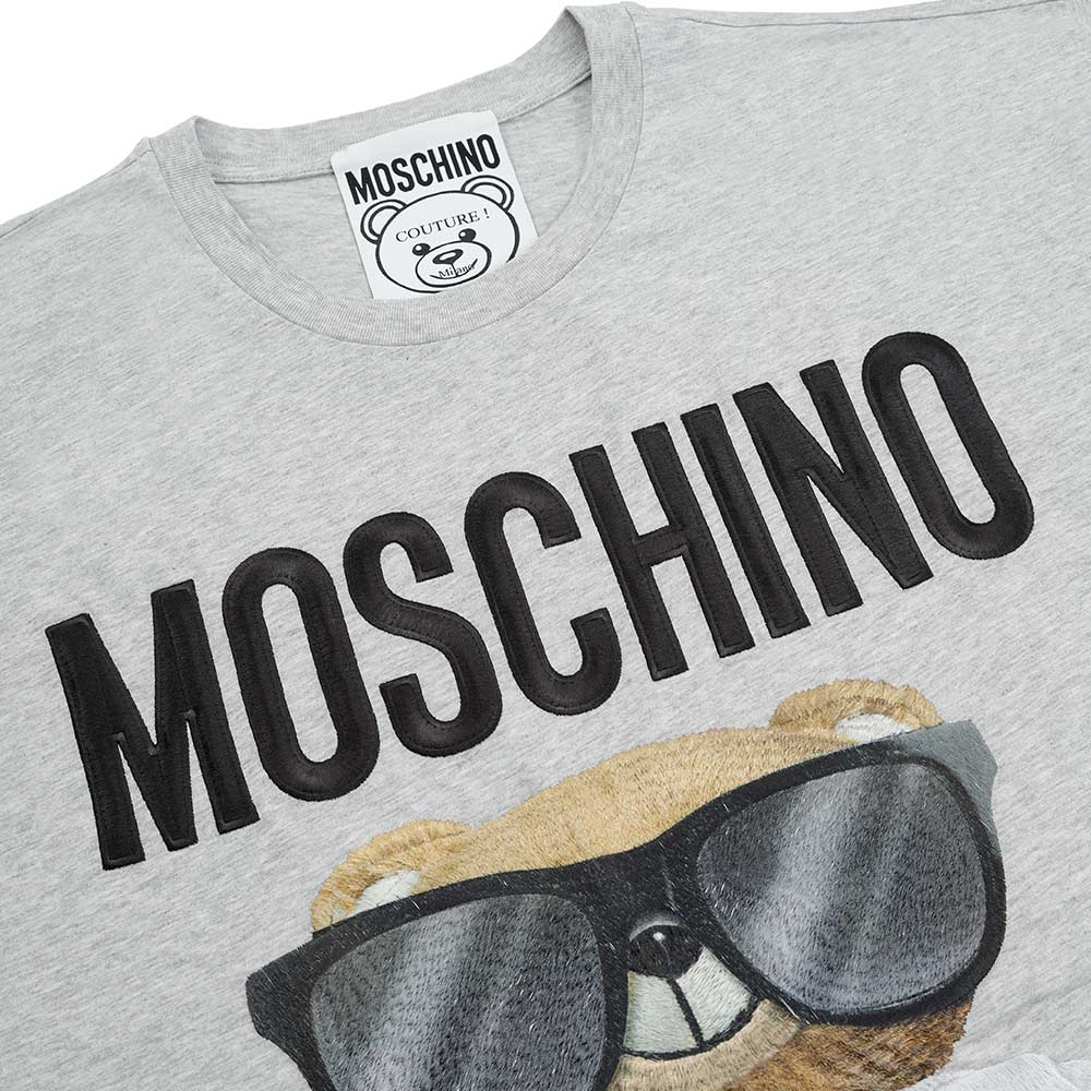MOSCHINO 女士灰色小熊印花短袖T恤 EV0706-5540-1485商品第2张图片规格展示