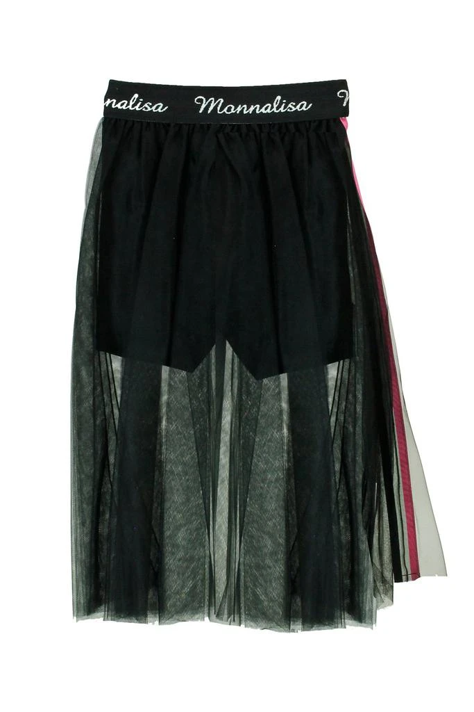 商品MONNALISA|Monnalisa Logo Waist Tulle Skirt,价格¥571,第2张图片详细描述