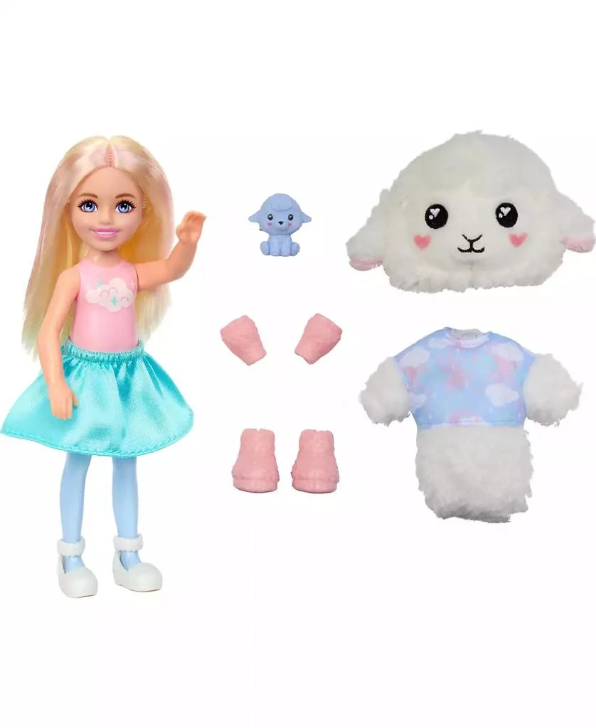 商品Barbie|Cutie Reveal Doll and Accessories, Cozy Cute T-shirts Lion, "Hope" T-shirt, Purple-Streaked Blonde Hair, Brown Eyes,价格¥68,第1张图片