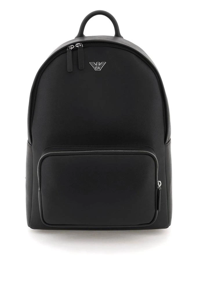 商品Emporio Armani|Emporio Armani Logo Plaque Zipped Backpack,价格¥1952,第1张图片