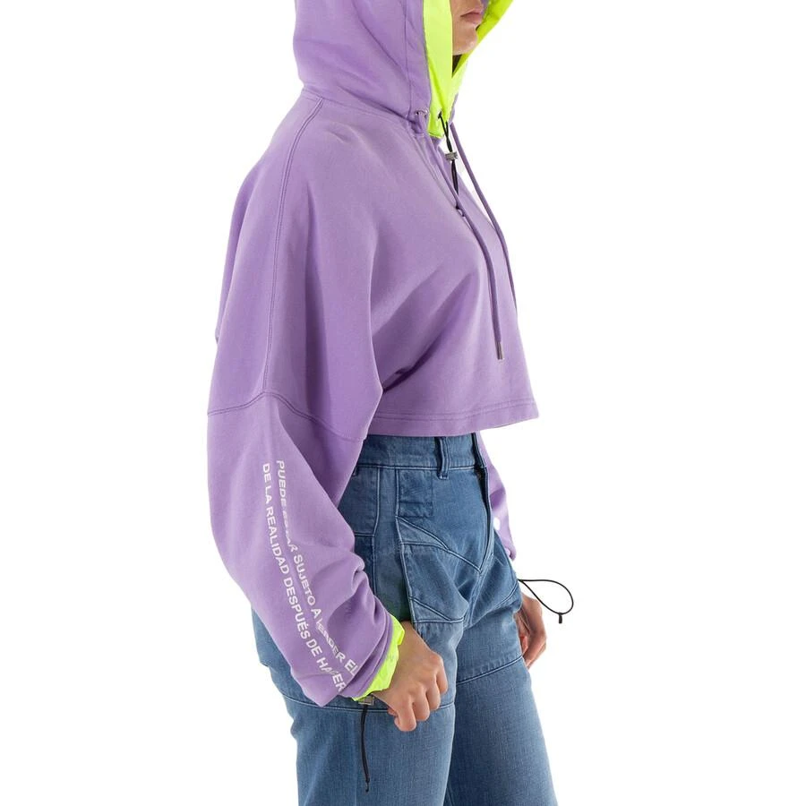 商品Marcelo Burlon|Ladies Purple Oversized Cropped Sweatshirt,价格¥1157,第2张图片详细描述