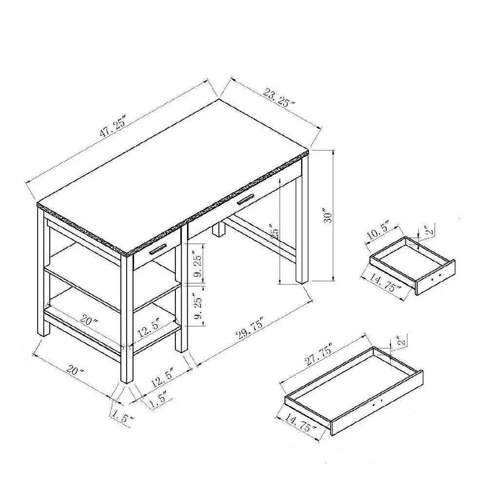 商品Simplie Fun|Desk Black,价格¥2953,第5张图片详细描述