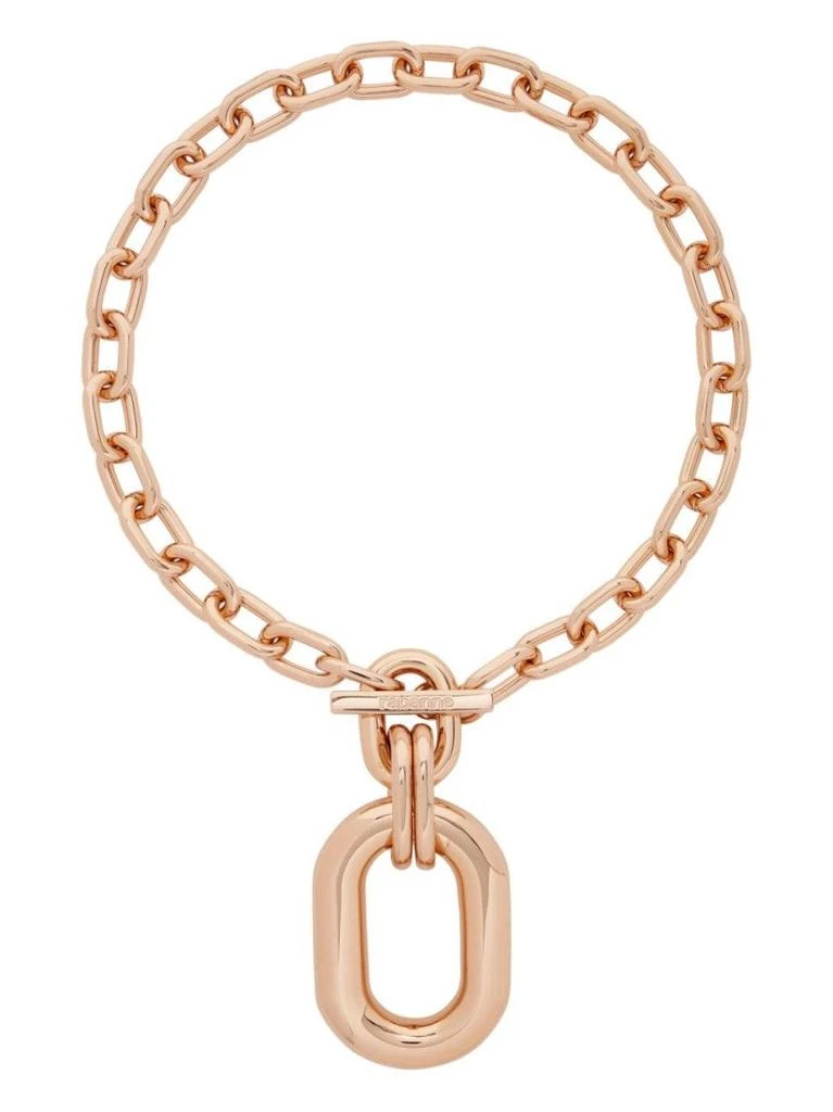 商品Rabanne|Chain Necklace With Oval Pendant In Rose Gold,价格¥7214,第1张图片