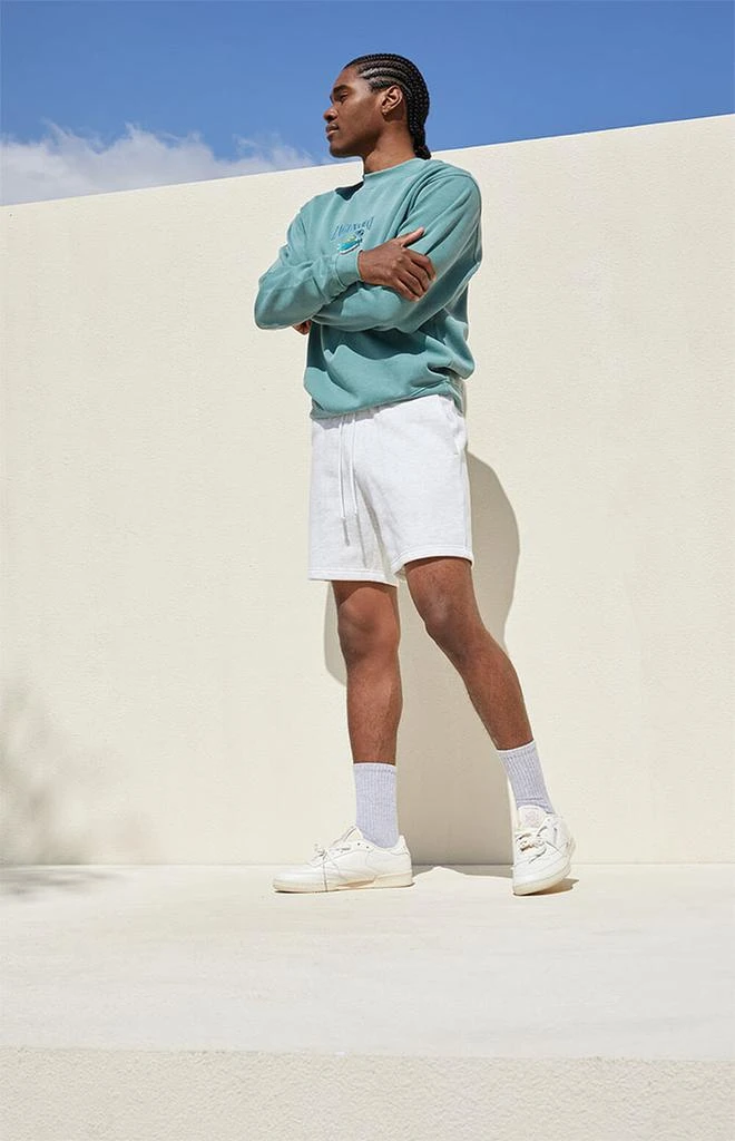 商品PacSun|White Heather Basic Fleece Sweat Shorts,价格¥176,第2张图片详细描述