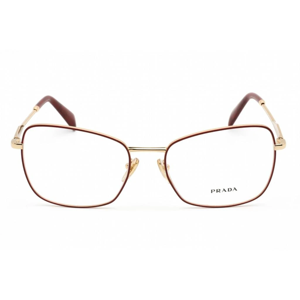 商品Prada|Prada Women's Eyeglasses - Red Gold Butterfly Metal Full-Rim Frame | 0PR 53ZV 12F1O1,价格¥989,第2张图片详细描述