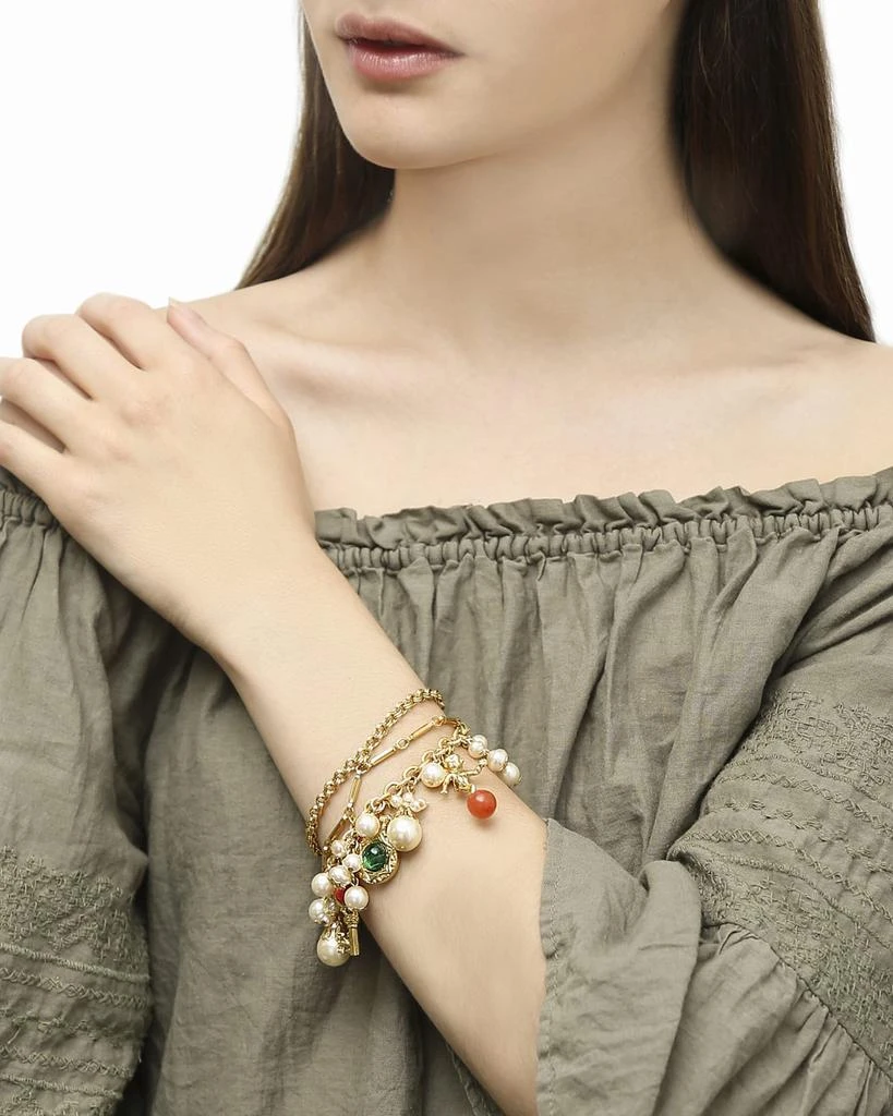 商品BEN-AMUN|24k Gold Electroplated Lockets Pendant Bracelet,价格¥2290,第2张图片详细描述