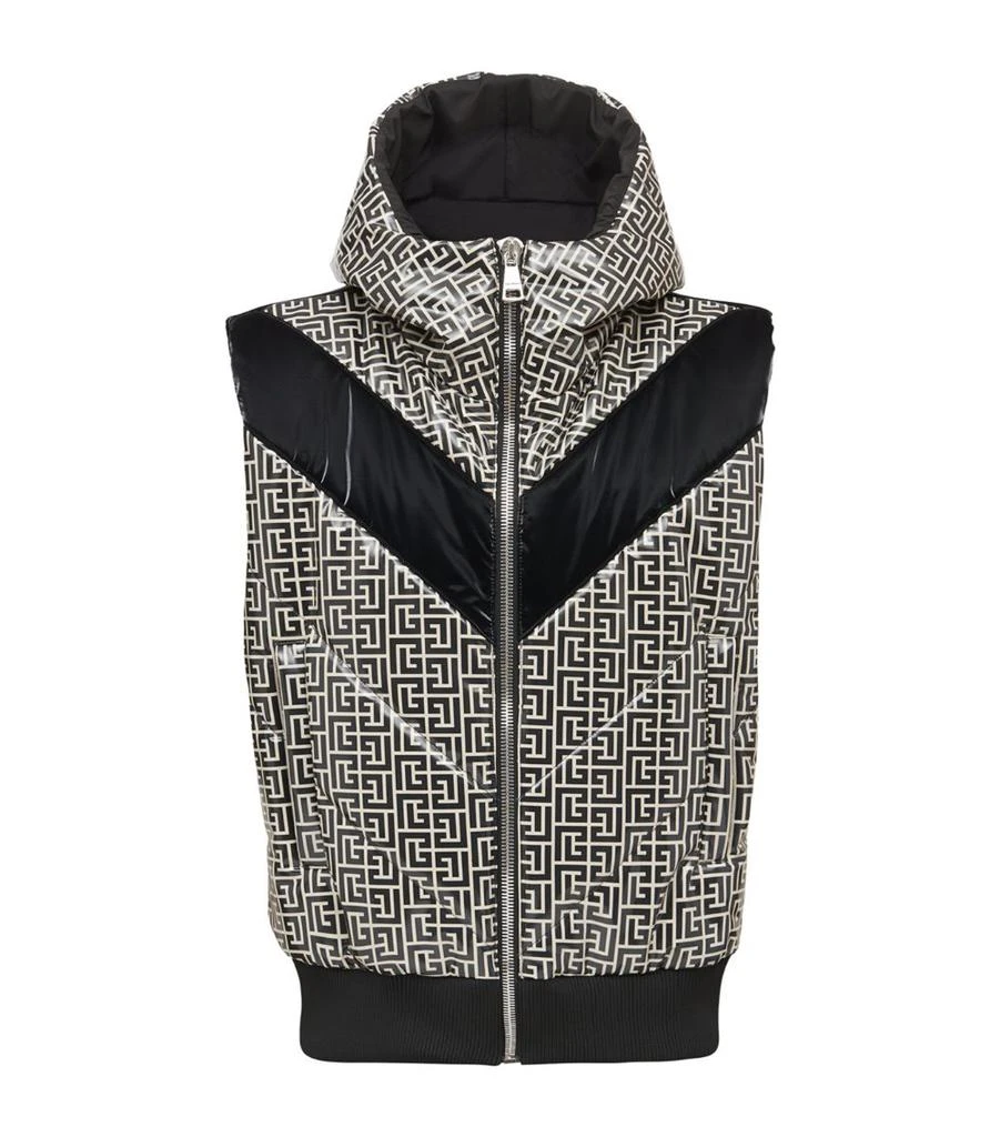 商品Balmain|Monogram Print Padded Gilet,价格¥18755,第1张图片