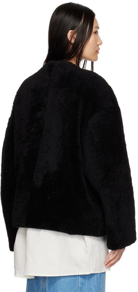 商品Totême|Black Teddy Shearling Jacket,价格¥18812,第5张图片详细描述