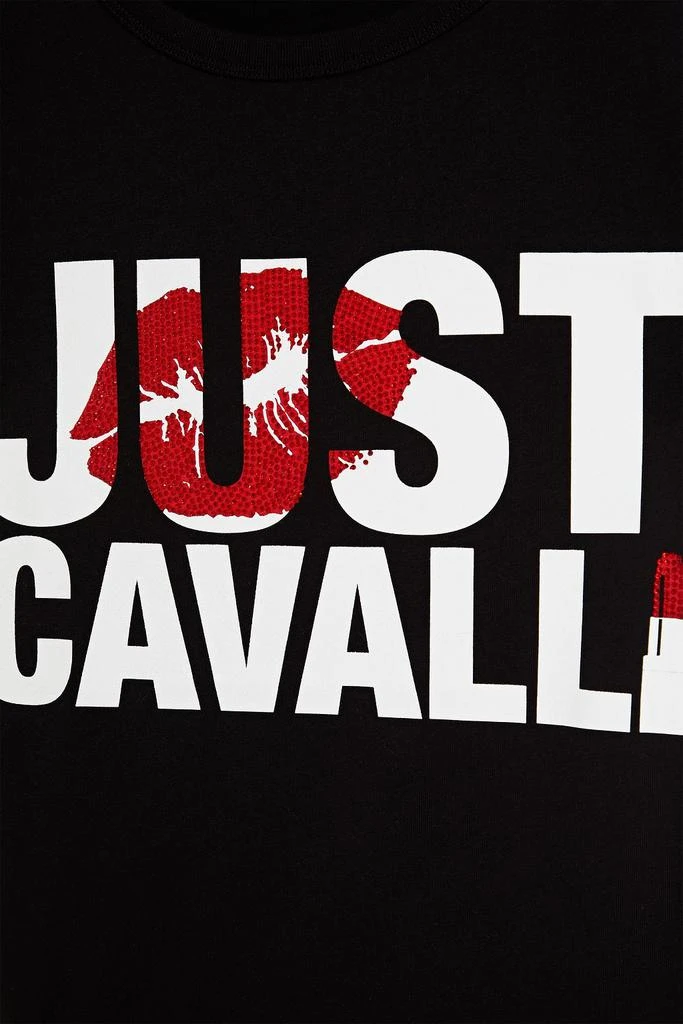 商品Just Cavalli|Embellished logo-print cotton-jersey T-shirt,价格¥505,第2张图片详细描述