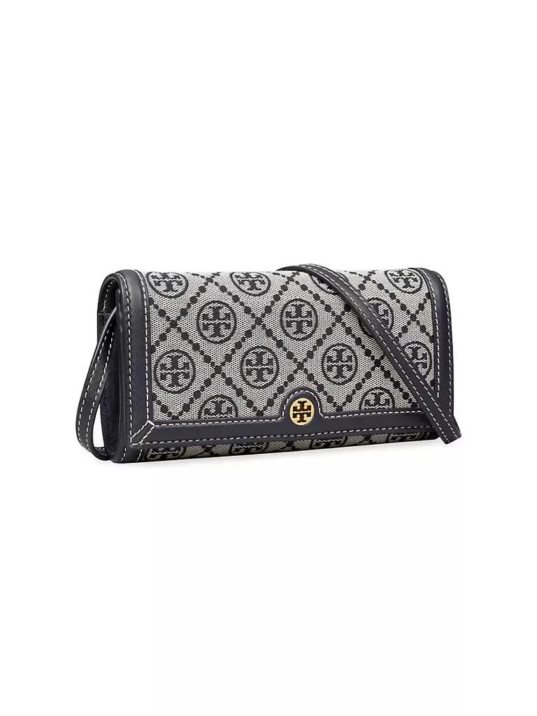 商品Tory Burch|T Monogram Jacquard Crossbody Wallet,价格¥2556,第3张图片详细描述