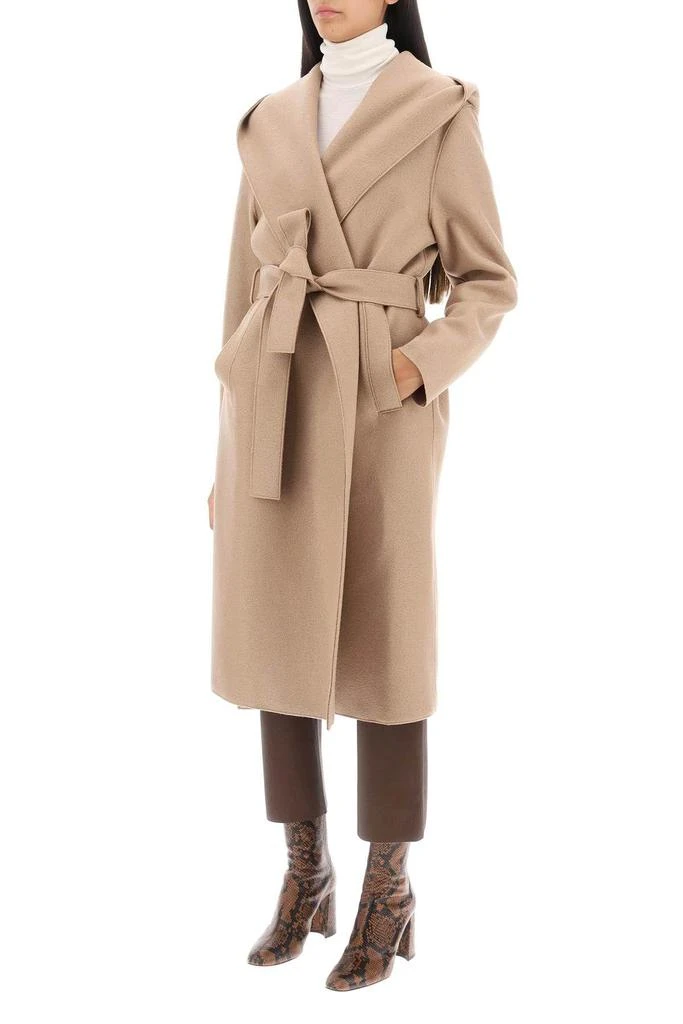 商品Harris Wharf London|Hooded robe coat in pressed wool,价格¥2485,第5张图片详细描述