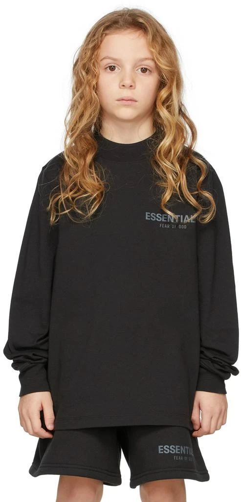 商品Essentials|Kids Black Jersey Long Sleeve T-Shirt,价格¥225,第2张图片详细描述