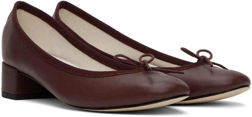 商品Repetto|SSENSE Exclusive Burgundy Camille Heels,价格¥2074,第4张图片详细描述