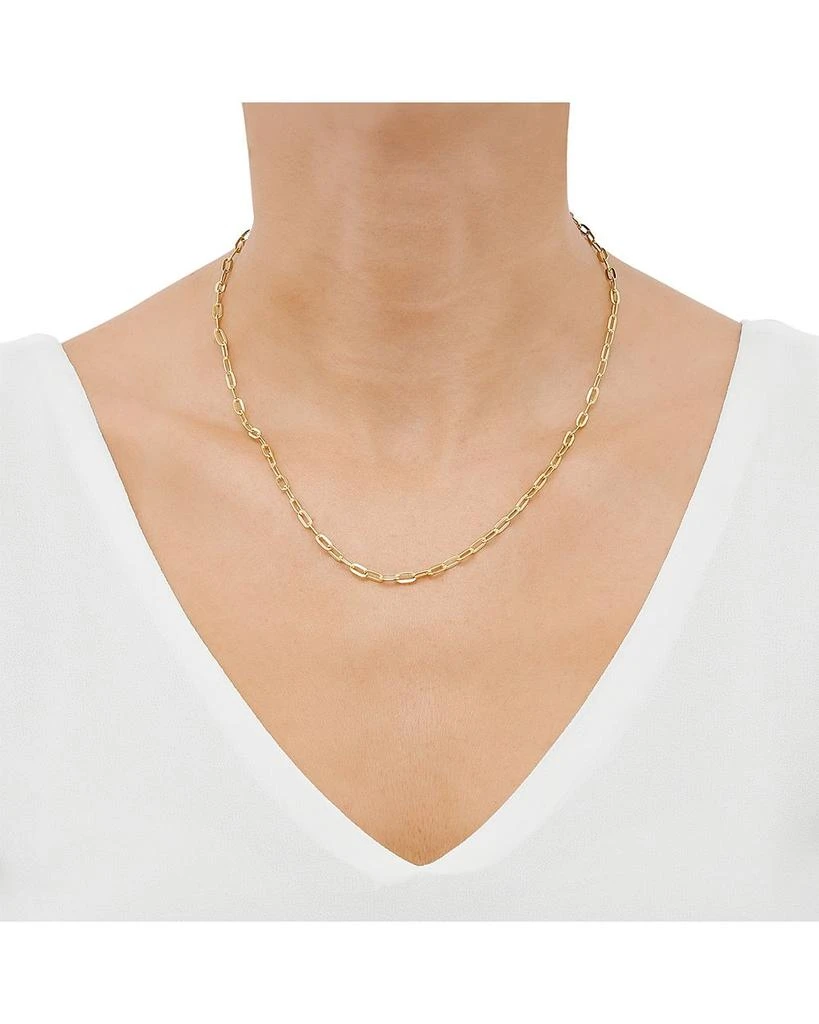 Flat Paperlink Chain Necklace in 14K Yellow Gold, 18" - Exclusive 商品