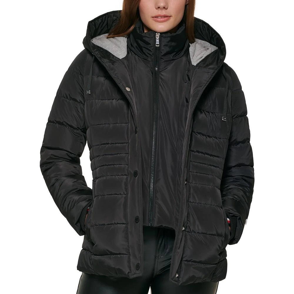 商品Tommy Hilfiger|Women's Knit Hooded Puffer Coat,价格¥1134,第2张图片详细描述