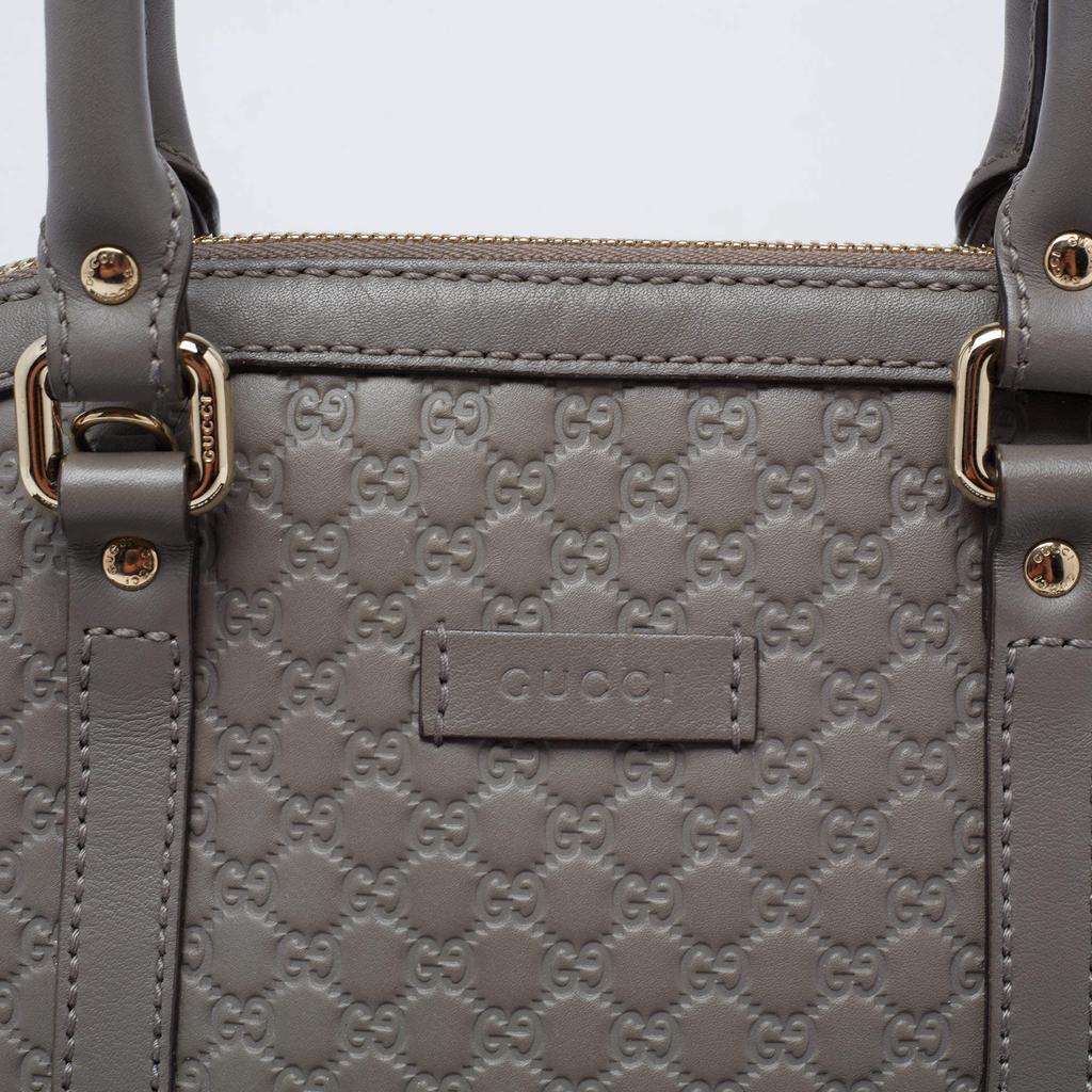 商品[二手商品] Gucci|Gucci Grey Microguccissima Leather Mini Dome Satchel,价格¥5395,第7张图片详细描述