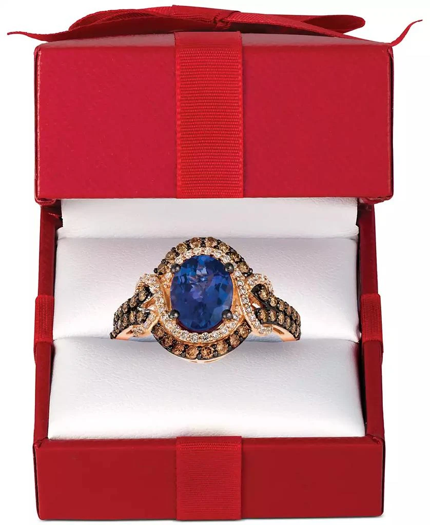 商品Le Vian|Blueberry Tanzanite (1-1/2 ct. t.w.) & Diamond (3/4 ct. t.w.) Statement Ring in 14k Rose Gold,价格¥12654,第2张图片详细描述