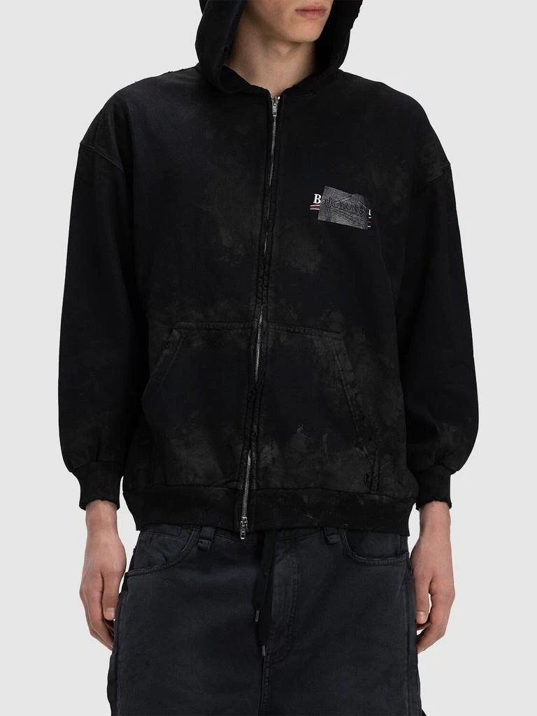 商品Balenciaga|Vintage Effect Cotton Sweatshirt Hoodie,价格¥9667,第1张图片