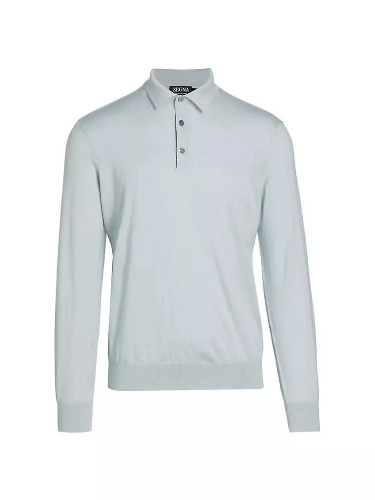 商品Zegna|Cashmere-Silk Polo Sweater,价格¥9520,第1张图片