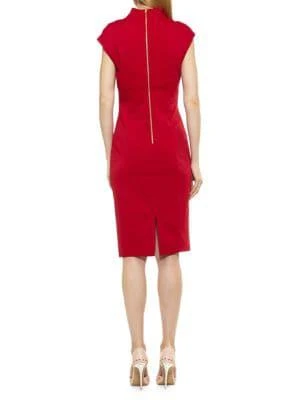 商品ALEXIA ADMOR|Katrina Cap-Sleeve Sheath Dress,价格¥680,第2张图片详细描述