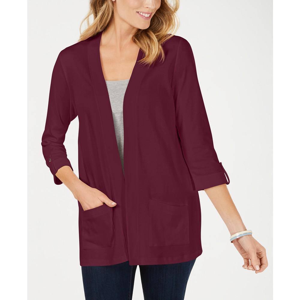 商品Karen Scott|Cotton Cozy Cardigan, Created for Macy's,价格¥110,第1张图片