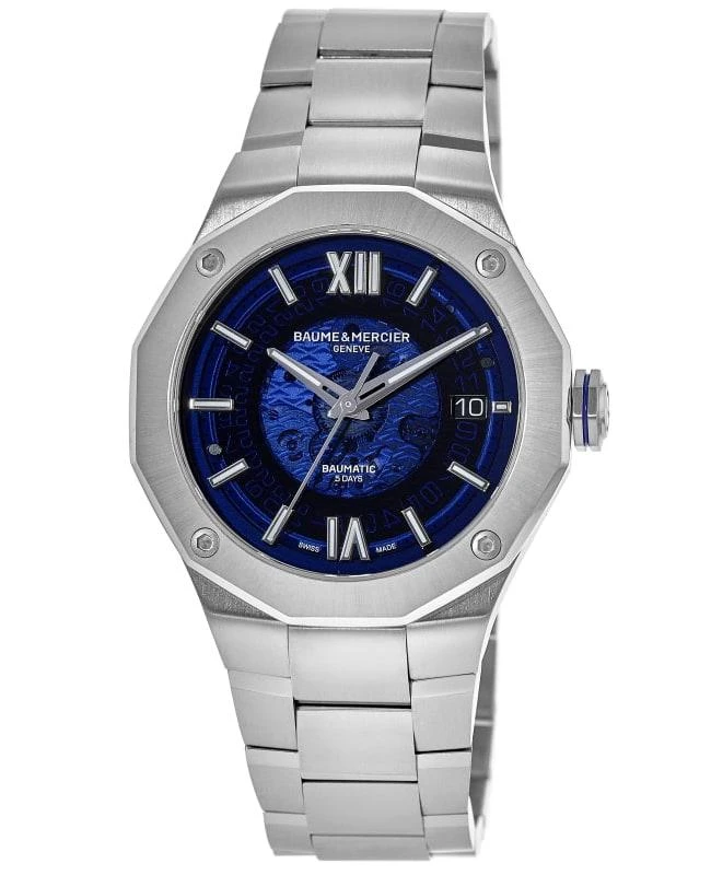 Baume & Mercier Riviera Limited Edition Automatic Blue Sapphire Dial Steel Men's Watch 10749