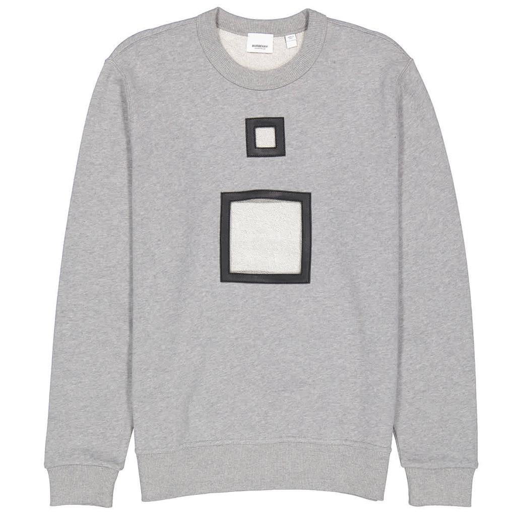 商品Burberry|Pale Grey Melange Cut-out Detail Cotton Sweatshirt,价格¥4272,第1张图片