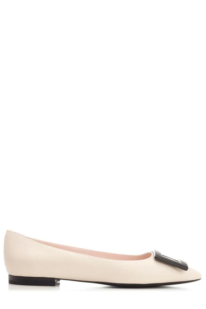 商品Roger Vivier|Roger Vivier Gommettine Pointed-Toe Flat Shoes,价格¥4725,第1张图片