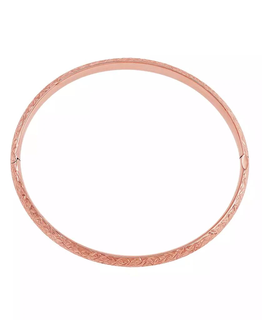 商品Macy's|Textured Bangle Bracelet in 10k Gold, White Gold and Rose Gold,价格¥6709,第3张图片详细描述