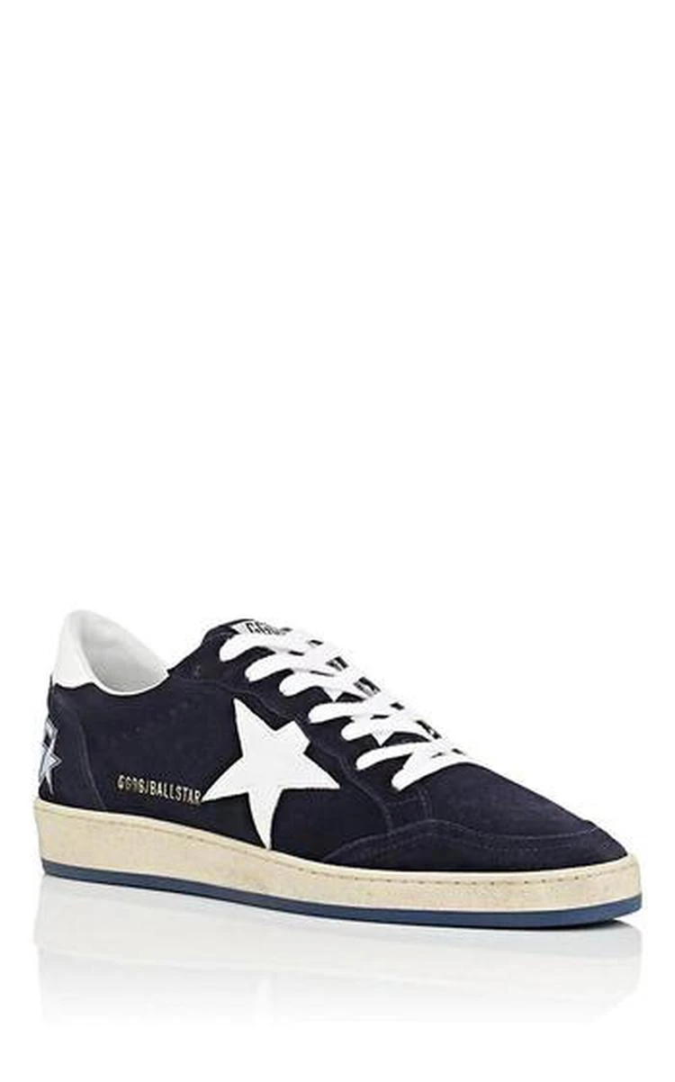 商品Golden Goose|Men's Ball Star Suede & Leather Sneakers,价格¥3310,第2张图片详细描述