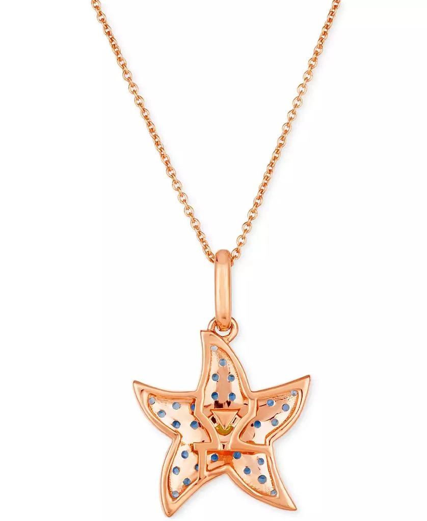 商品Le Vian|Multi-Sapphire (5/8 ct. t.w.) & Chocolate Diamond (1/20 ct. t.w.) Starfish Pendant Necklace in 14k Rose Gold, 18" + 2" extender,价格¥6544,第3张图片详细描述