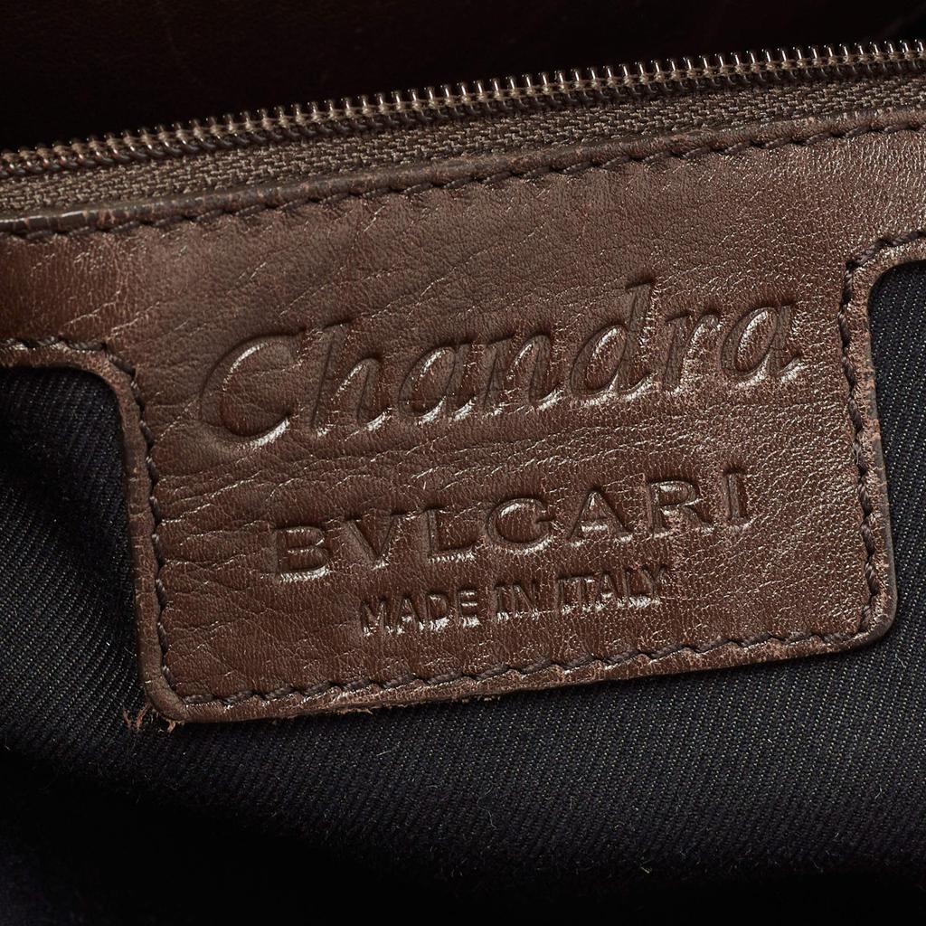 Bvlgari Dark Brown Leather Chandra Hobo商品第9张图片规格展示