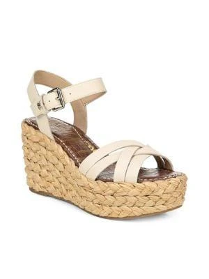 商品Sam Edelman|Darline Leather Platform Wedge Espadrilles,价格¥138,第2张图片详细描述