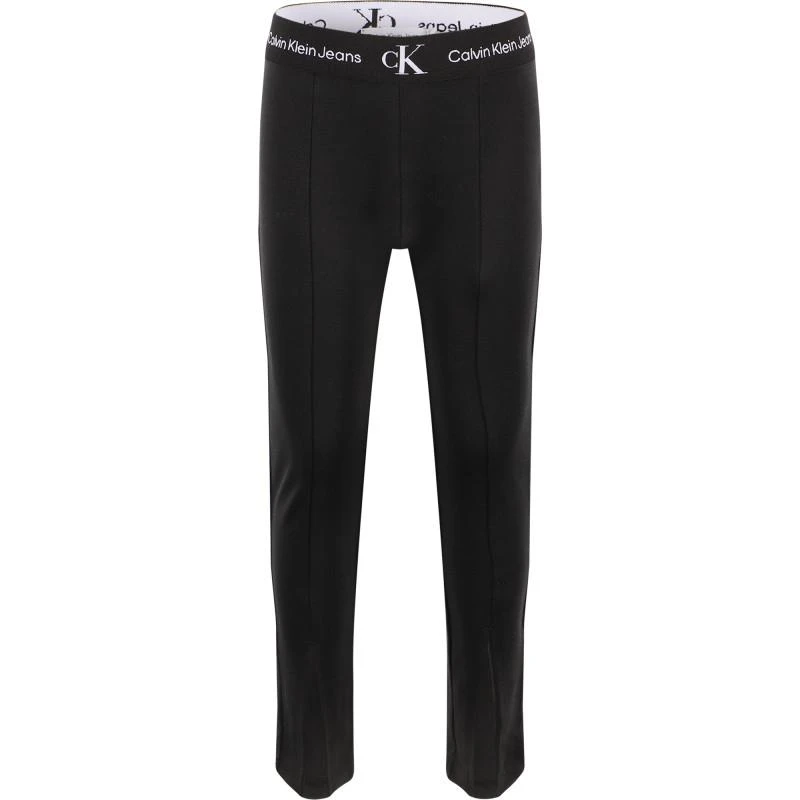 商品Calvin Klein|Branded waist stretchy leggings in black,价格¥496,第1张图片