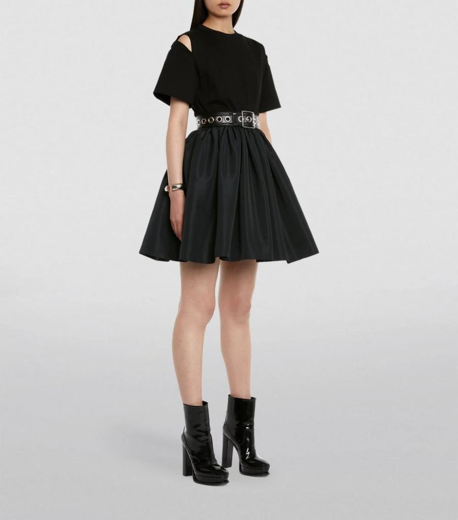 商品Alexander McQueen|Cold-Shoulder Hybrid Mini Dress,价格¥9856,第3张图片详细描述