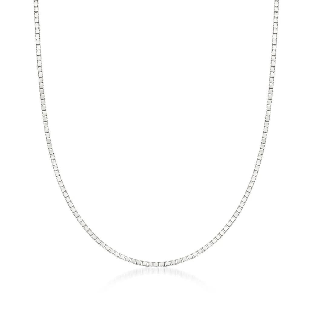 商品Ross-Simons|0.8mm 14kt White Gold Box Chain Necklace,价格¥2164,第1张图片