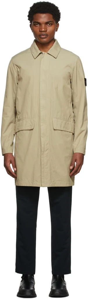 商品Stone Island|Beige Batavia Trench Coat,价格¥3525,第1张图片
