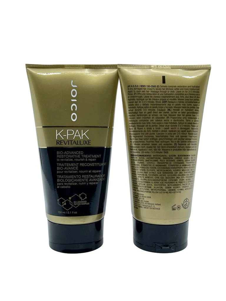 商品JOICO|Joico K Pak Revitaluxe Bio Advanced Restorative Treatment 5.1 OZ Set of 2,价格¥216,第2张图片详细描述